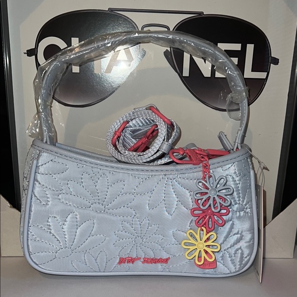 Betsey Johnson Shoulder/Crossbody Bag with Floral Design - Picture 14 of 14